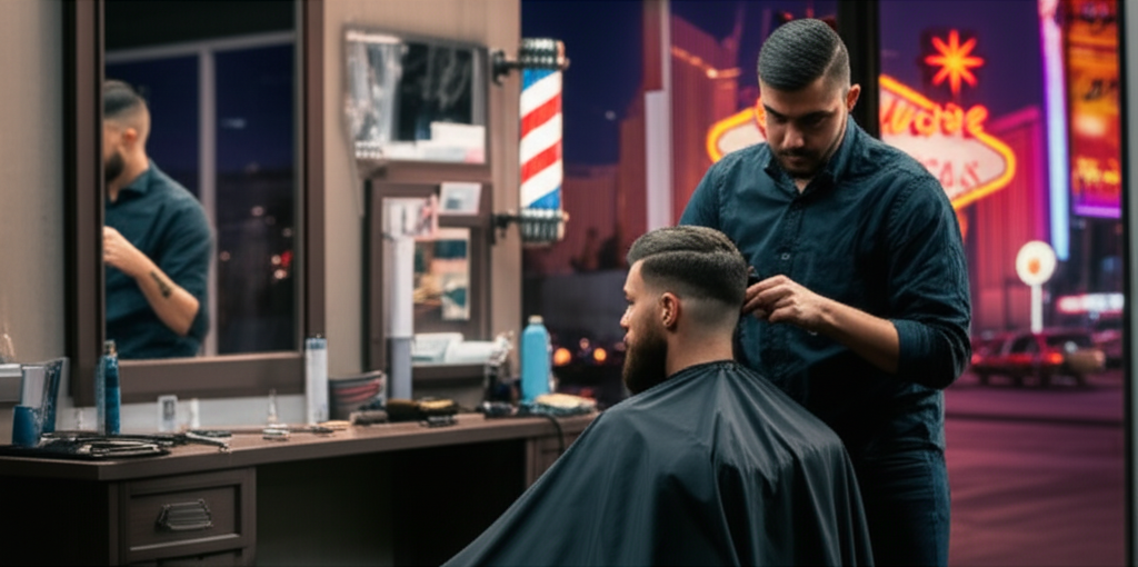 Emergency mobile barber service for Vegas weddings