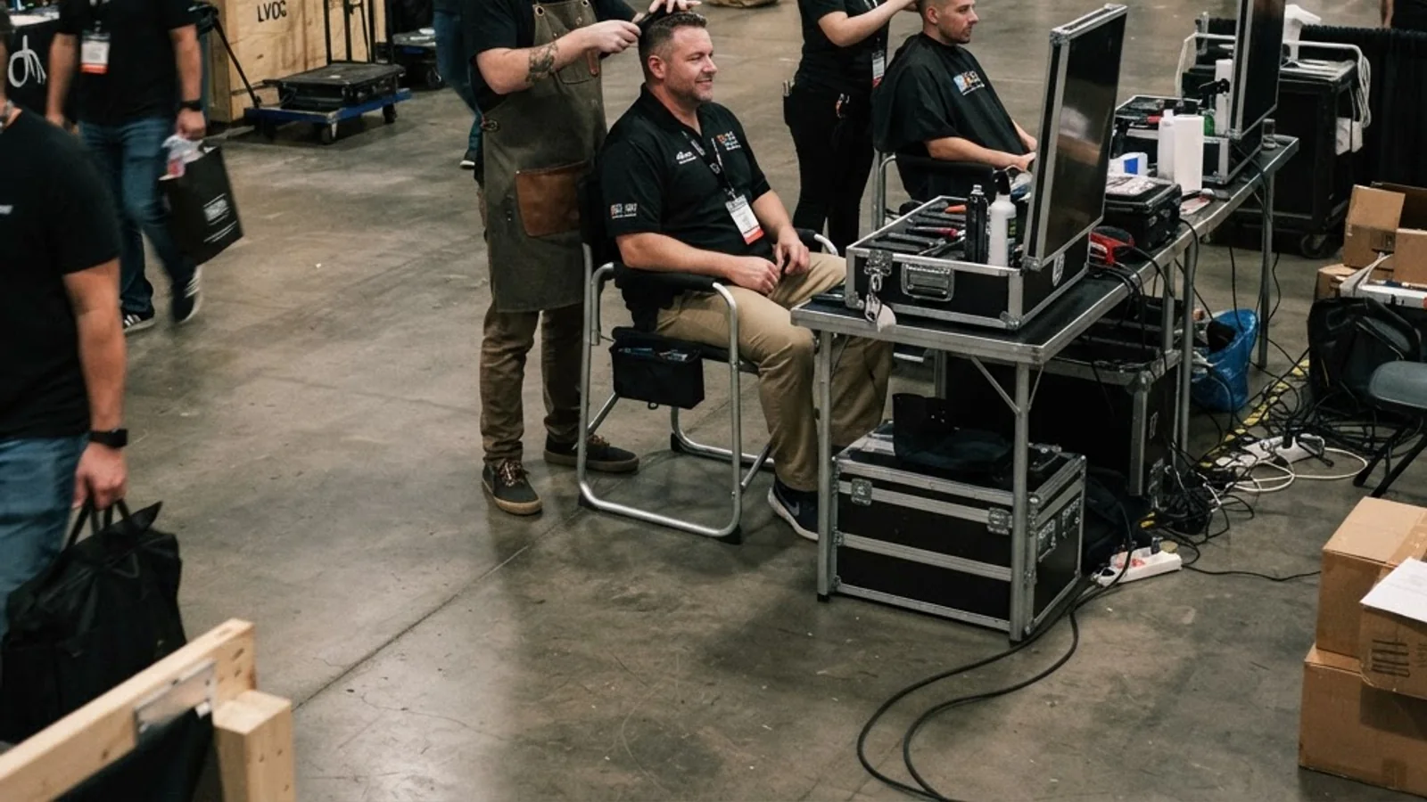 Trade Show Mobile Barber Service